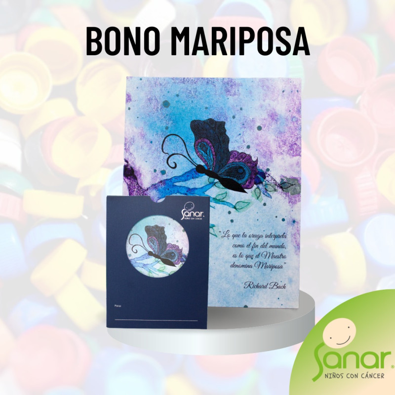 Bono de Condolencia Fundacion Sanar Cancer Niños Mariposa