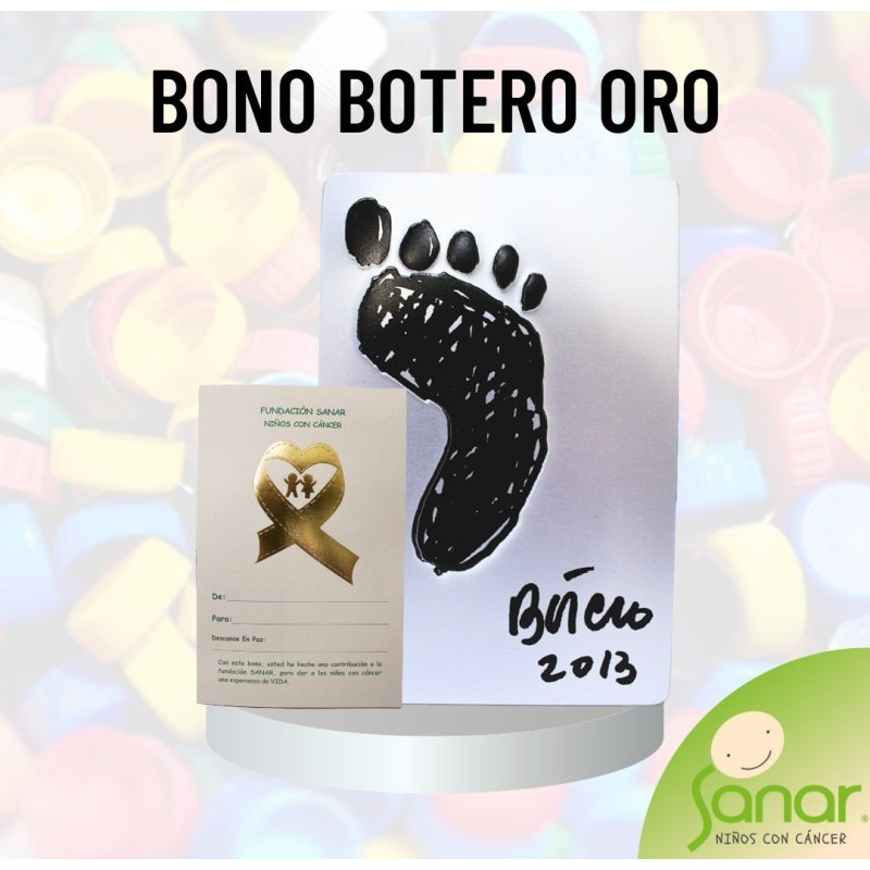 Bono Sanar Cancer Niños Botero Condolencia, Recordatorio Ecologico y Vela de Lujo